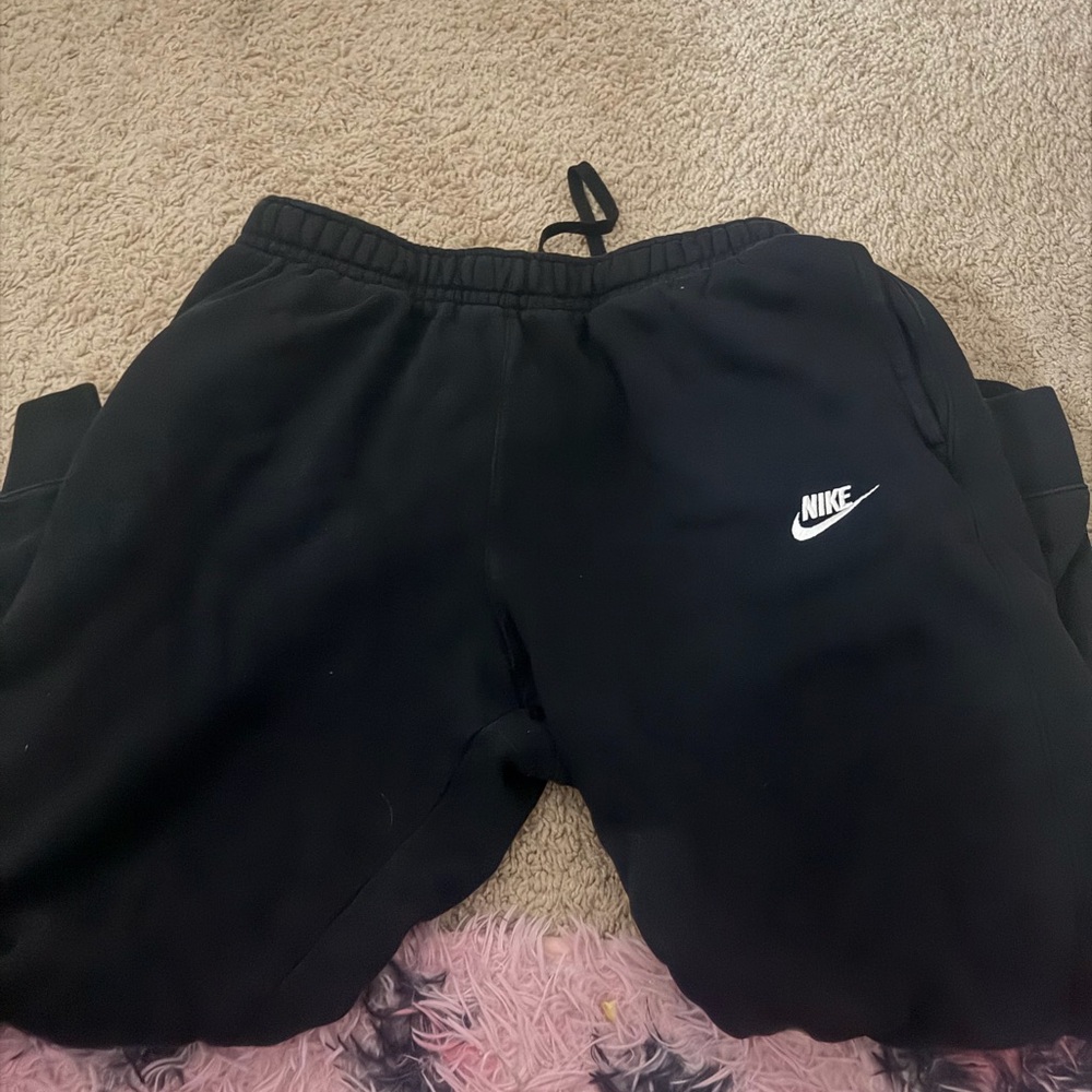 Nike Black Sweatpants with White Logo